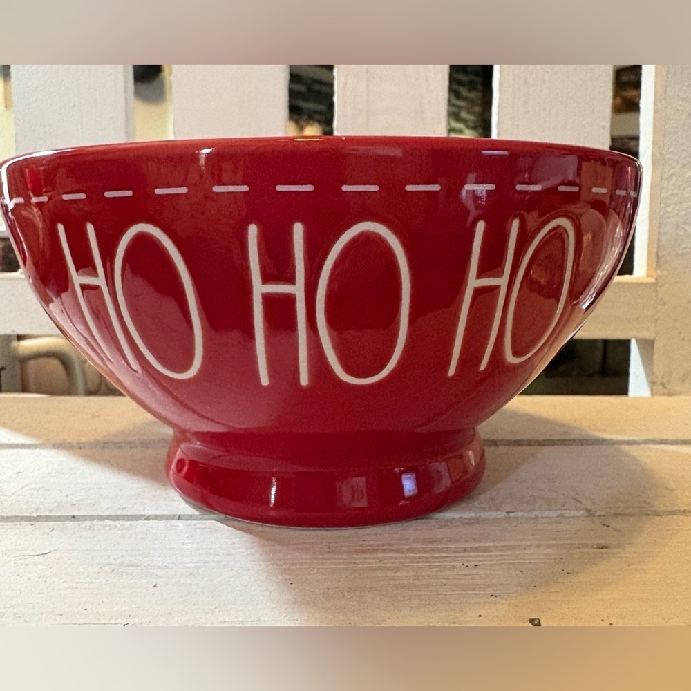 Rae Dunn HO HO HO Red Holiday Cheer Bowl